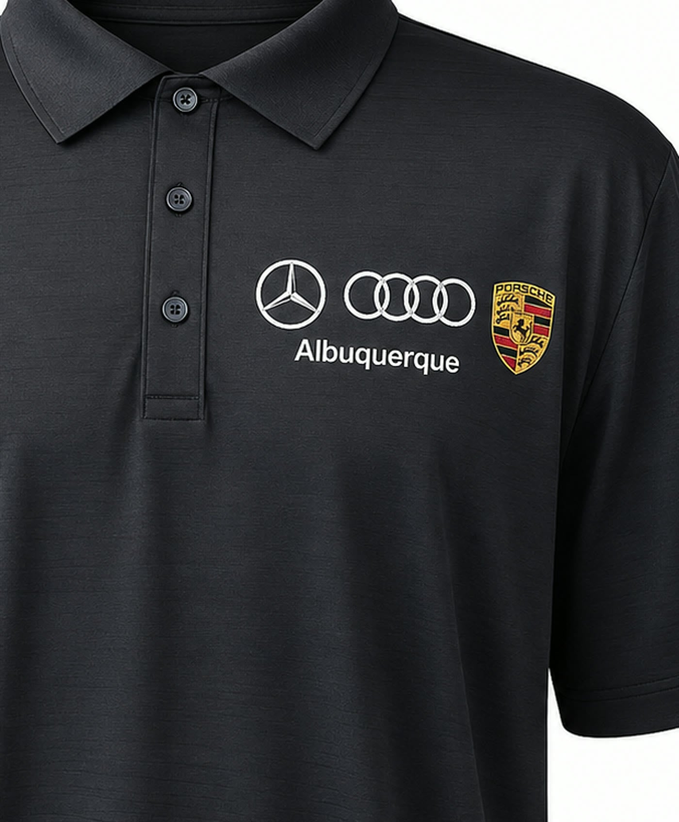 Embroidered polo for a luxury car dealership
